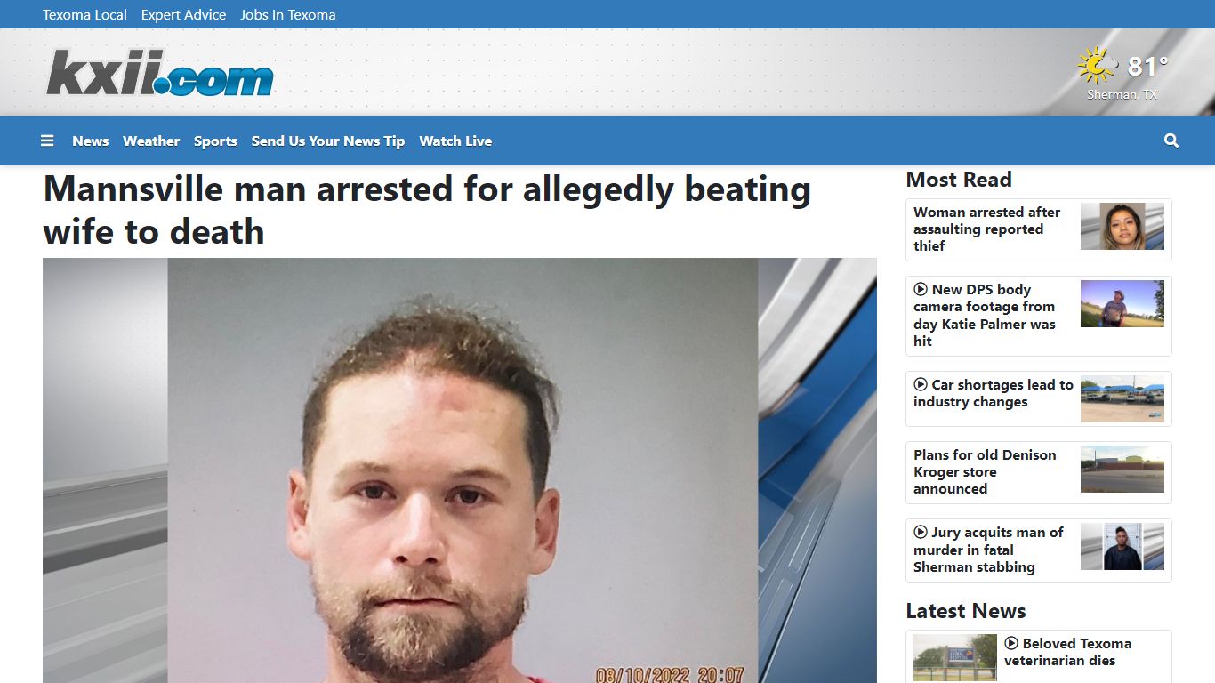 Mannsville man arrested for allegedly beating wife to death